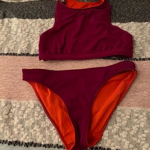 Reversible athleta bikini set